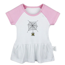 Halloween Party Spider web Newborn Baby Dress Toddler Infant 100% Cotton Clothes - £10.37 GBP