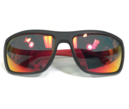 Carrera Sunglasses HYPERFIT 12/S BLXUZ Black Red Wrap Frames with Blue Lenses - £59.40 GBP