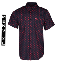 Dixxon Flannel - Red Drip Bougie Ss Party Shirt - Men&#39;s Xl - £54.17 GBP