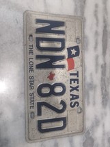 Vintage 1990s Texas &quot;The Lone Star State&quot; NDN 82D License Plate Expired - £9.52 GBP