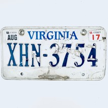 2017 United States Virginia Base Passenger License Plate XHN-3754 - $16.82