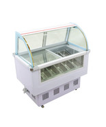 220V 12 Pan Hard Ice Cream Refrigerator Gelato Showcase  Freezer Display... - $1,877.60 CAD