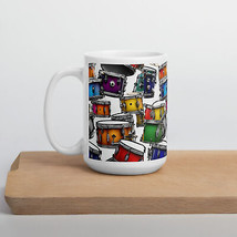 New Coffee Tea Mug Drums Multi-color Design 11 oz White Glossy Made to O... - £10.70 GBP+