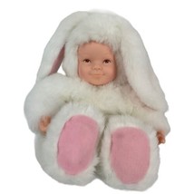 Anne Geddes Baby White Easter Bunny Rabbit Plush Doll 1997 Bunnies Colle... - $19.75