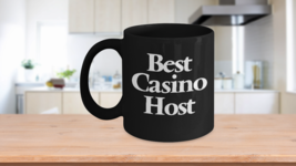 Best Casino Host Mug Black Coffee Cup Funny Gift for Game Night High Roller Part - £17.36 GBP+
