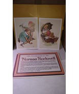 Two Norman Rockwell Lithographs 5 X 7  Knuckles Down Golden Days - $20.46 CAD