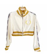 MILFDAD Cream Gold Velour Cropped Track Jacket - £69.70 GBP
