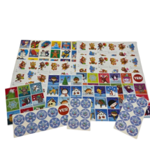 VINTAGE HIGHLIGHTS CHRISTMAS THEME STICKERS SNOWFLAKES ELF SNOWMAN ASSOR... - $9.50