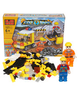City Builder Interlocking Block Tractor and Excavator Figure Playset 127... - $4.95