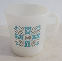 Vintage MCM Royal China Blue Heaven White Milk Glass Coffee Cocoa Tea Mug - $18.81