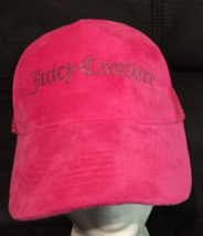 Juicy Couture hat pink trucker style adjustable back &quot;velvet &quot; feel - £14.06 GBP