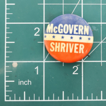1972 Viva McGovern Shriver Presidential Campaign Pinback Button 1 3/16in - $12.00