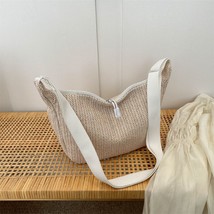 Summer Popular Straw Bags Women New Versatile Fashion Shoulder Bag Casual Nylon  - £17.22 GBP