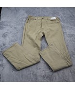 Levis Pants Mens 34 Khaki Denim Regular Fit Cotton Straight Leg Casual B... - £23.33 GBP