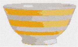 Pepita Needlepoint Canvas: Striped Yellow Bowl, 10&quot; x 6&quot; - £39.96 GBP+