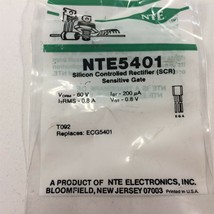 (1) NTE5401 Silicon Controlled Rectifier (SCR) 0.8 Amp Sensitive Gate, TO92 - $7.99