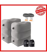 2 Pack Inflatable Foot Rest Pillow for Comfortable Travel: Versatile &amp; W... - $1,284.70 MXN