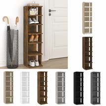 Modern Wooden Narrow Hallway Shoe Rack Storage Organiser Unit With 6 She... - $46.60+