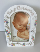 Russ Baby's Christening/Baptism Arched Photo Picture Frame, pre-owned - $7.70