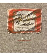 Budweiser Bottle Label True T Shirt Vintage 2001 Heather Grey Gray Size XXL 2XL - $28.49