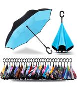 Large Inverted Reverse Umbrella with C-Shaped Handle, Windproof Double L... - €22,43 EUR