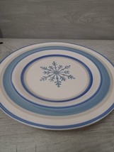 Royal Norfolk WINTER FROST Blue Snowflake Dinner Plate 11&quot; - $6.75