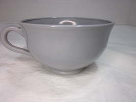 Vintage Hazel Atlas 3 3/4&quot; x 2&quot;  Coffee Tea Cup Moderntone Platonite Gray - £12.05 GBP