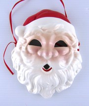 Vintage 7&quot; Santa Mask Wall Decor Hanging MCM Kitsch Christmas Ceramic Cl... - £13.22 GBP