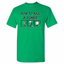 UGP Campus Apparel How to Kill A Zombie - Halloween Horror Movie Monster Mash T  - £19.23 GBP