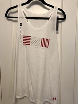 BNWTS Under Armour Freedom FLAG X-Back Tank Top/Shirt Women&#39;s SMALL &amp;  L... - $18.99