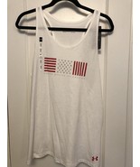 BNWTS Under Armour Freedom FLAG X-Back Tank Top/Shirt Women&#39;s SMALL &amp;  L... - £14.84 GBP