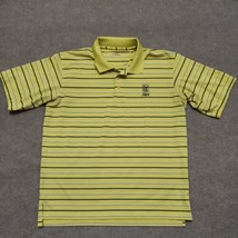 Under Armour Golf Polo Shirt Mens L Yellow Striped Short Sleeve - £16.25 GBP