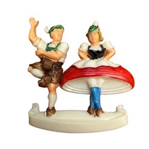 Vintage German Dancing Couple Pin Brooch Plastic Folk Art Oktoberfest Co... - £12.57 GBP