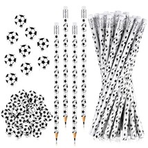 36 Pcs Sports Pencils And 36 Pcs Sports Ball Erasers Fun Wooden Pencils With Spo - £22.18 GBP