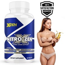 Nitric Oxide Booster Supplement Supports Blood Flow Pre Workout 2210 mg 90 pills - $29.59