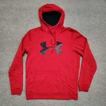 Under Armour Loose Cold Gear Hoodie Mens Medium Red Pullover Fleece Casual - £19.60 GBP