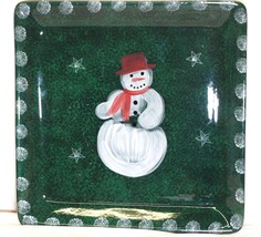 Stoneware Tray Platter Snowman Hausen Ware - $29.69
