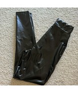 SHEIN Black Faux Leather Pants Leggings Size XS Stretch - $7.92