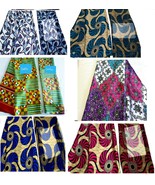 6 Yards African Ankara Wax Prints Fabric. Sateen Silk &amp; Chiffon - Choose - £40.85 GBP