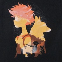 Cowboy Bebop Anime Black T Shirt Ed Ein Silhouette Gildan Tag Size Small - £52.45 GBP