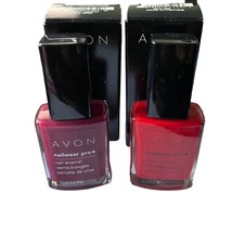 AVON Nailwear pro+ Nail Enamel Polish 0.4oz REAL RED and Berry Smooth New  - £14.94 GBP