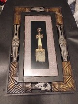 African Style Decorative Wood Framed Home Tribal Sculptures  - £128.99 GBP