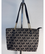 Michael Kors Jet Set Travel Large Logo Jet Set Signature Tote Bag Tan An... - $635.44 MXN
