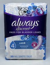 Always Discreet Incontinence Pads #4 Moderate for Bladder Leaks Scent - ... - $29.69