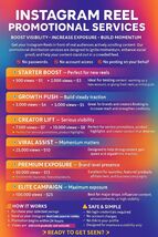 INSTAGRAM REELS PROMOTIONAL SERVICES - $1.00+
