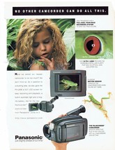 1996 Panasonic PV-L606 Print Ad Vintage VHS-C Camcorder 8.5&quot; x 11&quot; - £15.08 GBP