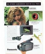 1996 Panasonic PV-L606 Print Ad Vintage VHS-C Camcorder 8.5&quot; x 11&quot; - £15.25 GBP