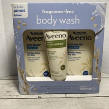 AVEENO Skin Relief Body Wash Fragrance Free 12 oz ( 2 Pk) Plus Lotion Se... - $24.74