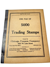 Complete Pad of Trading Stamps Booklet 5000 Chicago Coupon Company Antique - £33.57 GBP