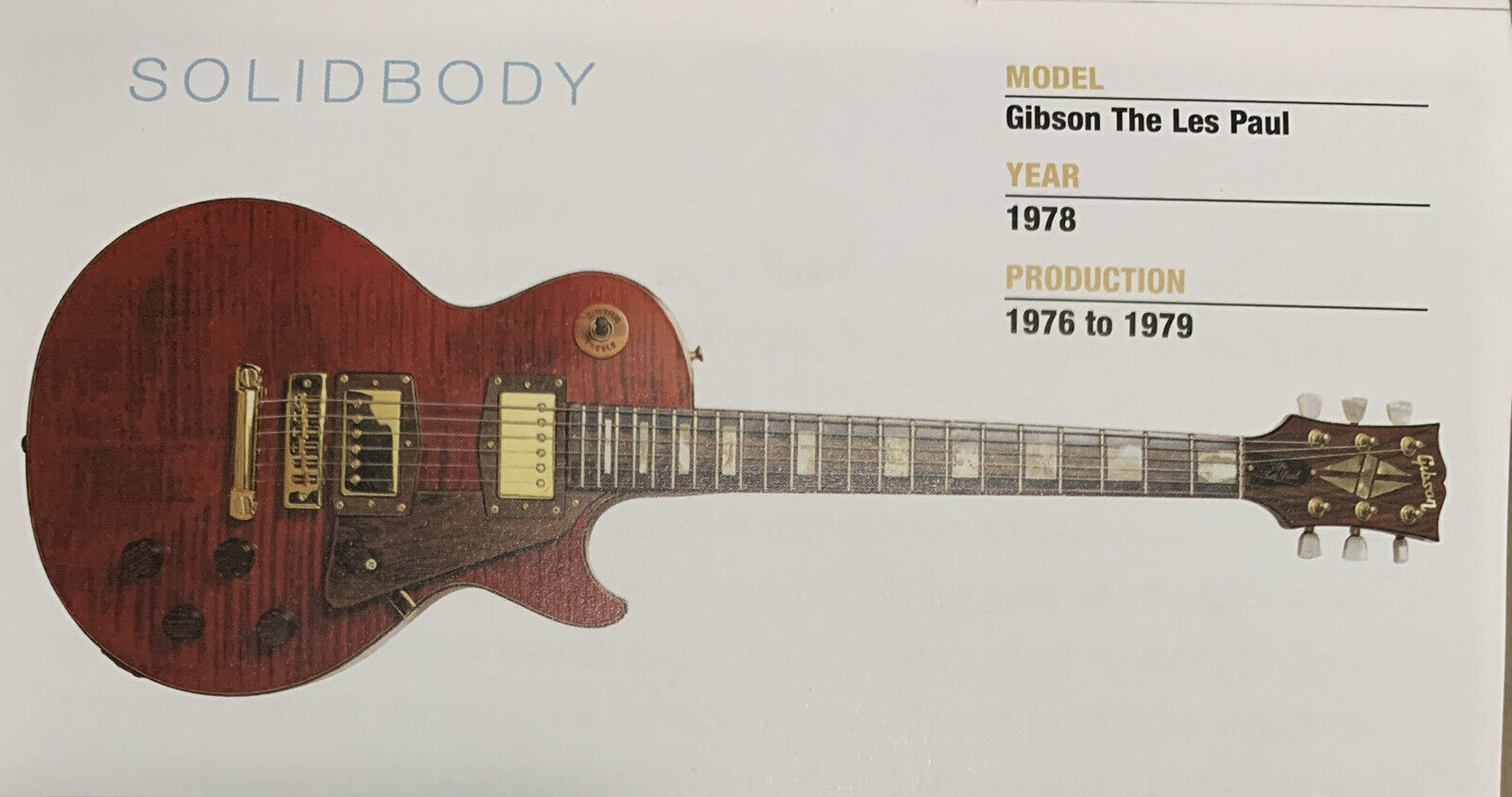1978 Gibson The Les Paul Solid Body Guitar Fridge Magnet 5.25"x2.75" NEW - $3.84